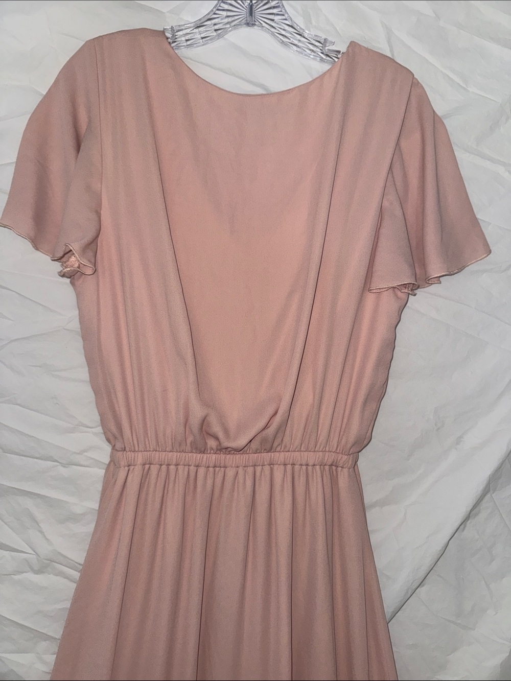 Show Me Your MuMu Blush Pink Flutter Sleeve Maxi Dress - Picture 4 of 5